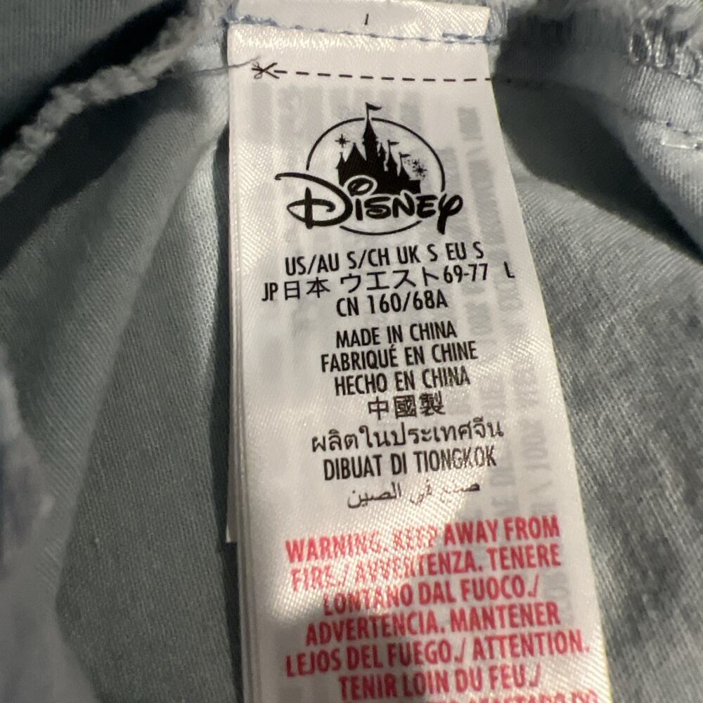 NWT Disney Parks Cinderella Denim Chambray Patch Skirt Gus Gus Jack Size Small - Picture 7 of 11